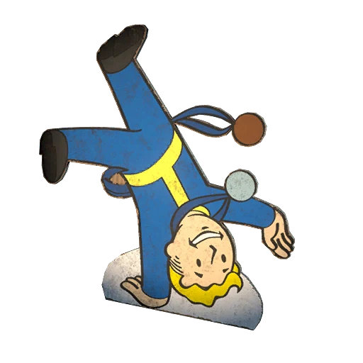 Cartwheel Vault Boy Cutout