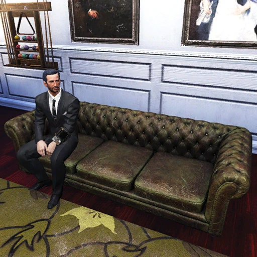 Стильный коричневый диван - скриншот 1