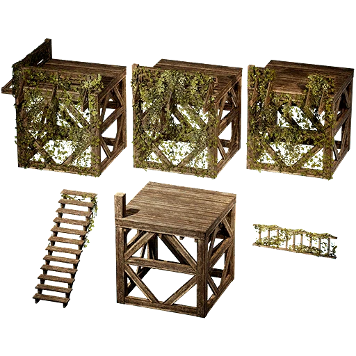 Набор крыльца заросшего дома отдыха