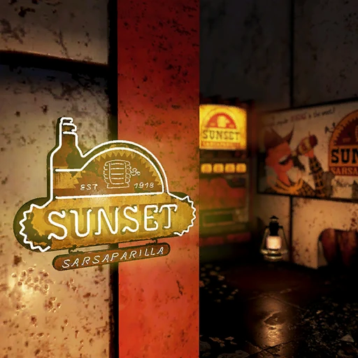 Неоновая табличка "Сансет саспарилла" - скриншот 1