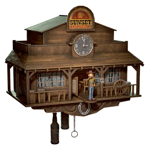 Sunset Sarsaparilla Cuckoo Clock