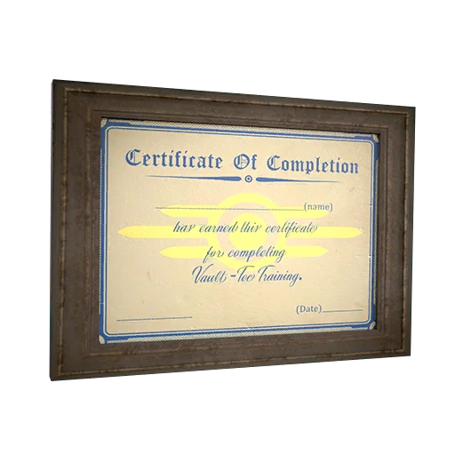 Vault-Tec Training Certificate