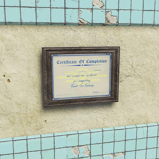 Vault-Tec Training Certificate - скриншот 1