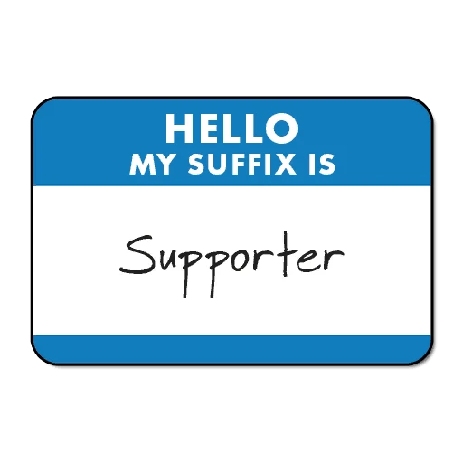 "Supporter" Player Title Prefix and Suffix