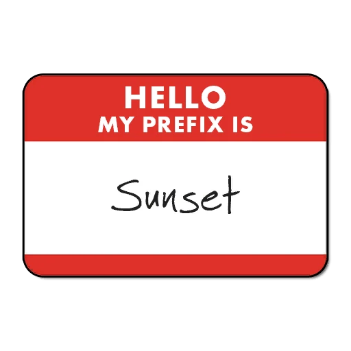 Префикс титула игрока "Закат"