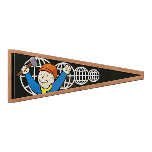 Вымпел "Fallout Worlds" в рамке