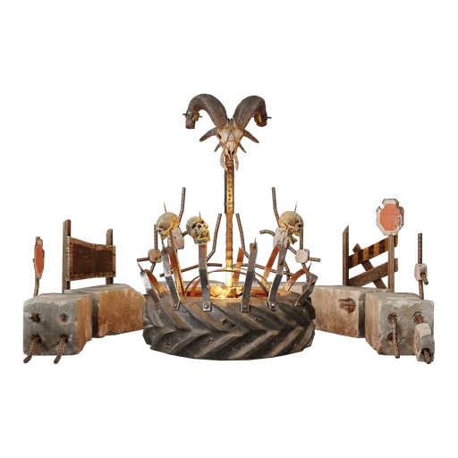 Костер с черепами