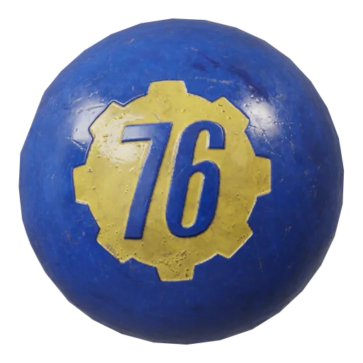 Синий шар для боулинга "Убежище 76"