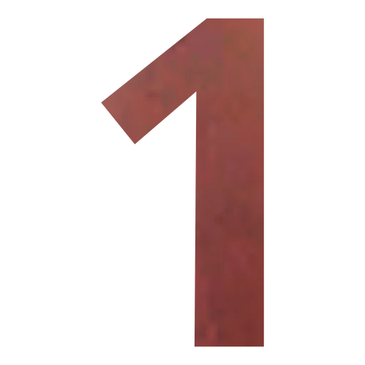 Цифра вывески "1"