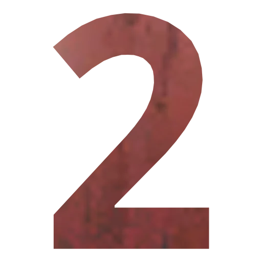 Цифра вывески "2"