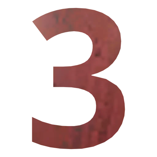Цифра вывески "3"