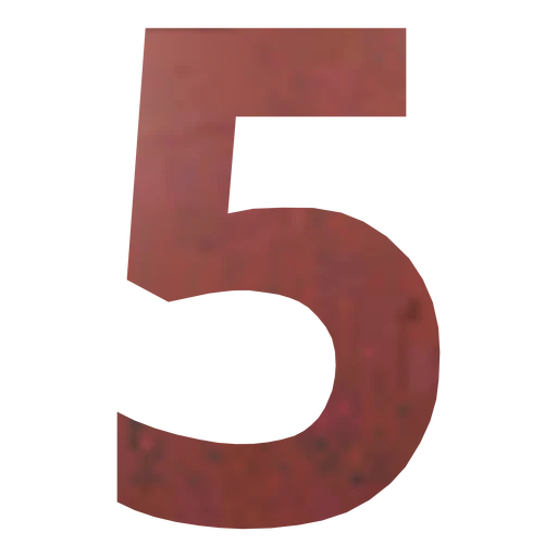 Цифра вывески "5"