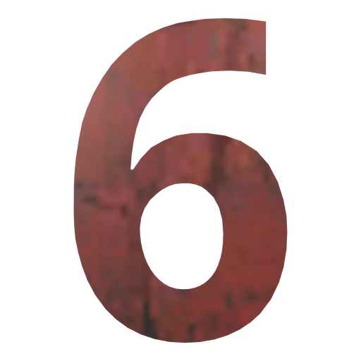 Цифра вывески "6"