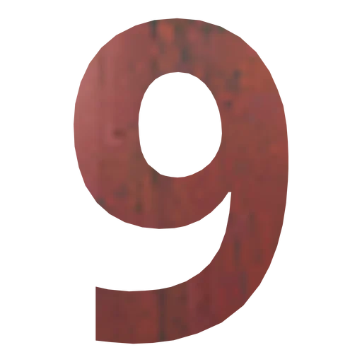 Цифра вывески "9"