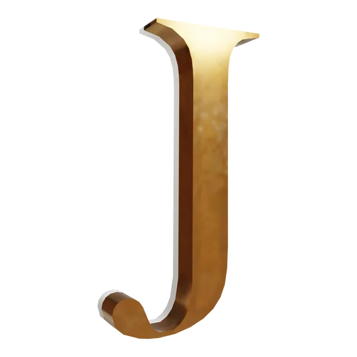 Буква J с подсветкой