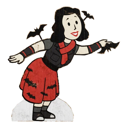 Batty Skirt Vault Girl Cutout