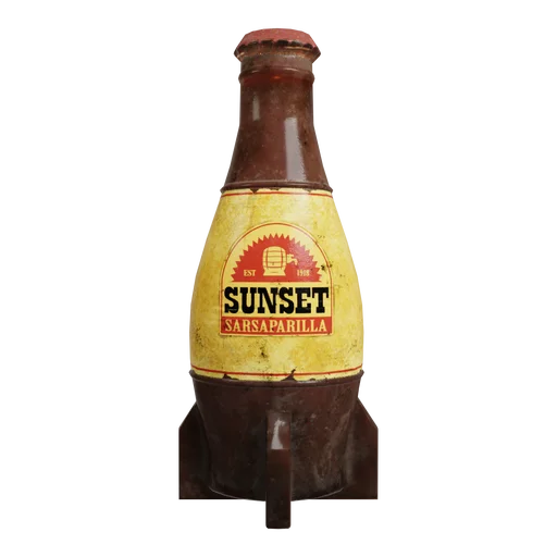 Sunset Sarsaparilla Bottle Lamp