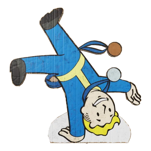 Cartwheel Vault Boy Cutout